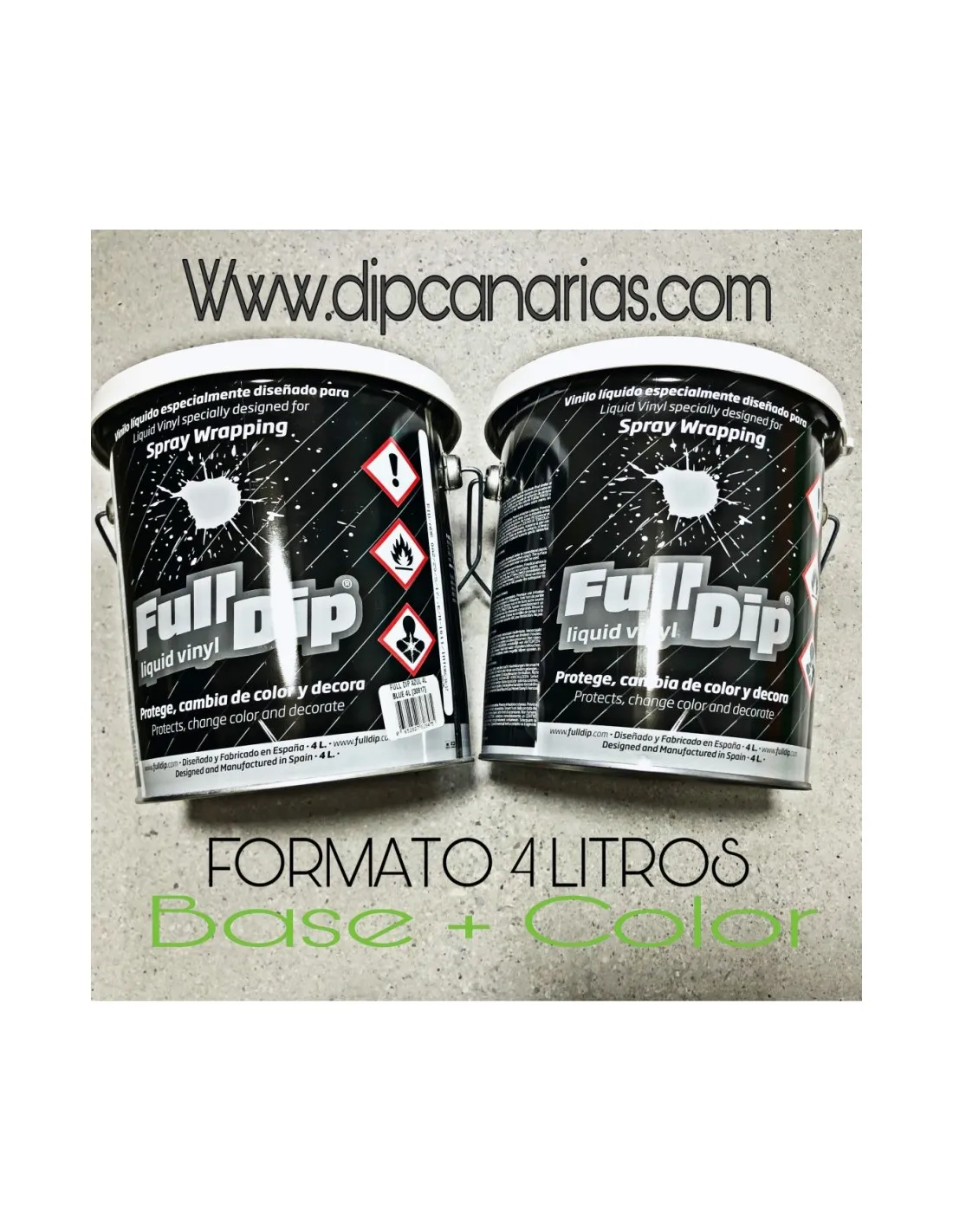 Pack Bote 4L Verde Manzana +Base Blanca