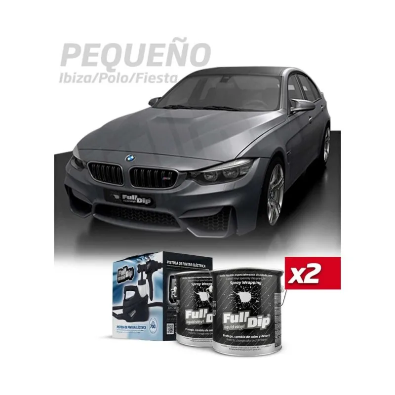 Kit Coche Pequeño Antracita Metalizado Full Dip