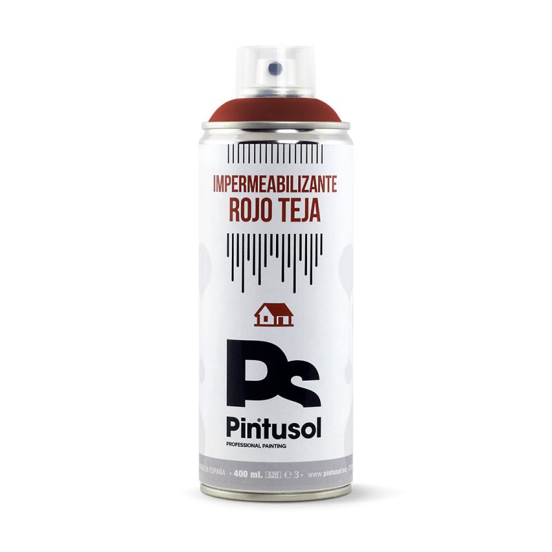 Pintura Impermeabilizante Rojo Teja 400 ml.