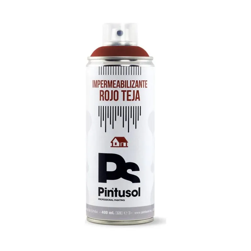 Pintura Impermeabilizante Rojo Teja 400 ml.