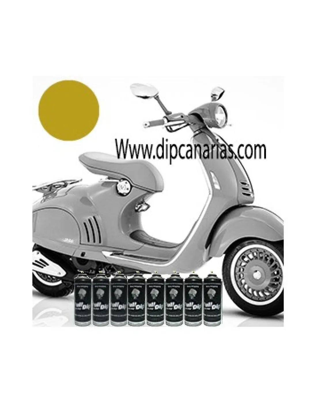 Kit Moto Mediana Amarillo Metalizado