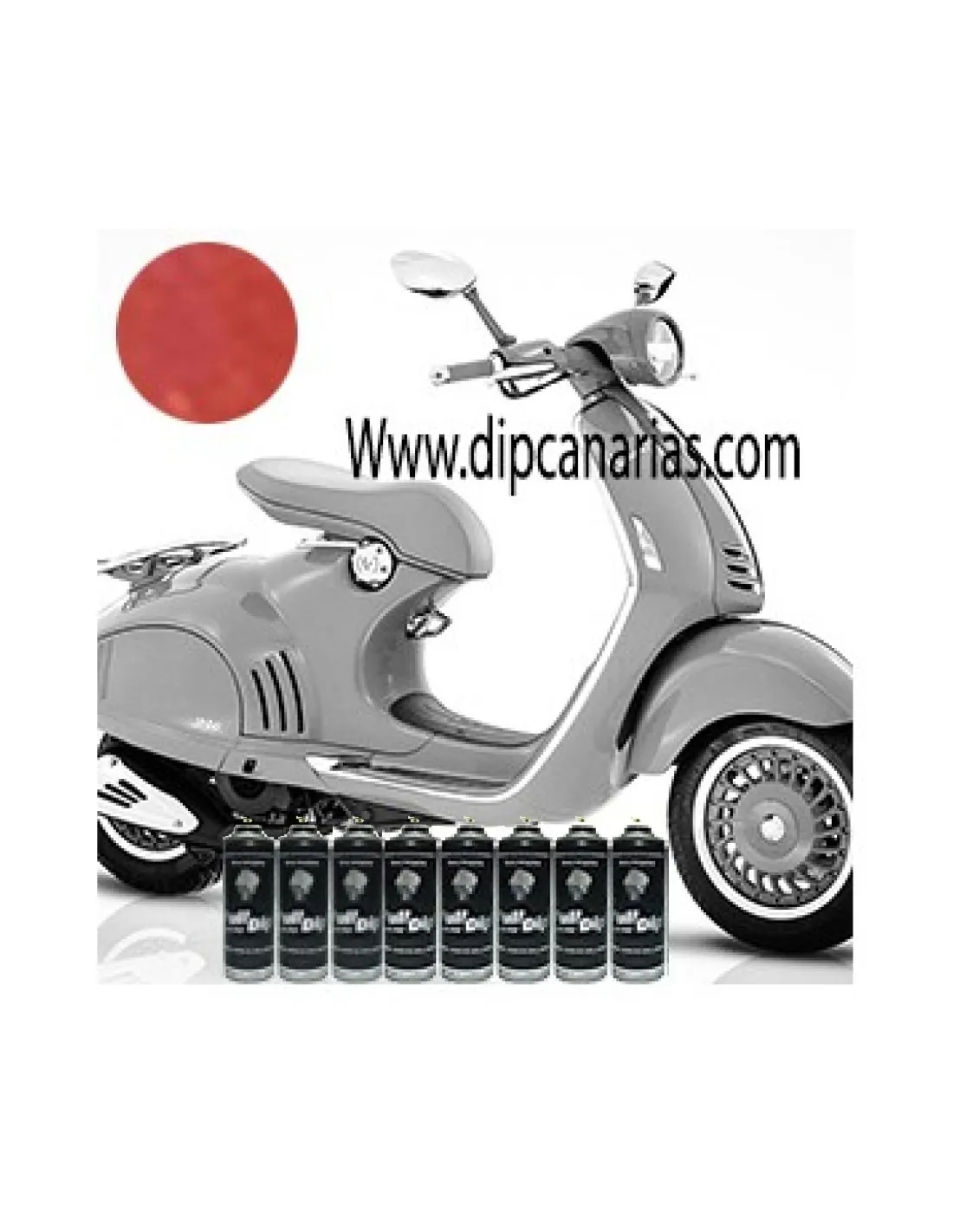Kit Moto Mediana Rojo Metalizado