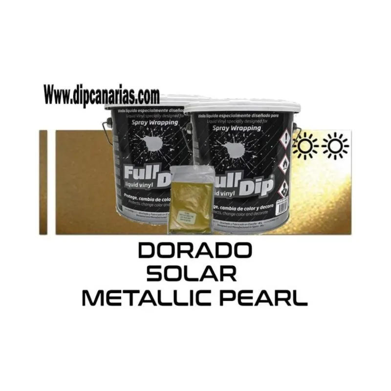 Pack Bote 4L Dorado Solar + Base Blanca